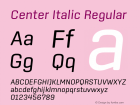 Center Italic