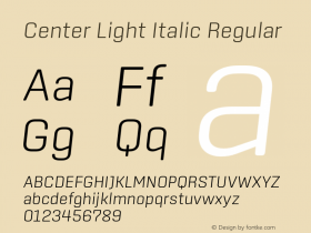 Center Light Italic