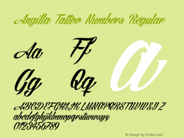 Angilla Tattoo Numbers