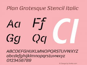 Plan Grotesque Stencil