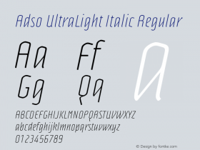 Adso UltraLight Italic