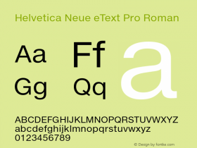 Helvetica Neue eText Pro