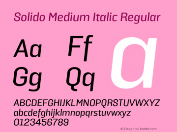 Solido Medium Italic