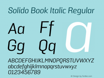 Solido Book Italic