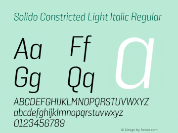 Solido Constricted Light Italic