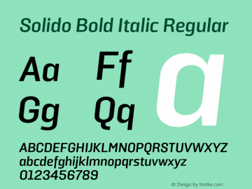 Solido Bold Italic