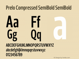 Prelo Compressed SemiBold