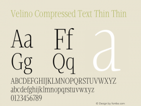 Velino Compressed Text Thin