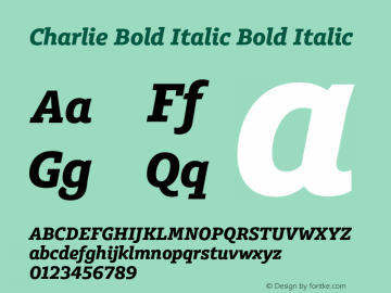 Charlie Bold Italic