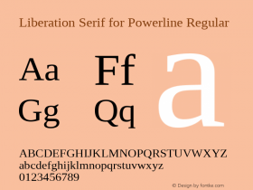 Liberation Serif for Powerline