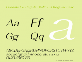 Grenale Ext Regular Italic