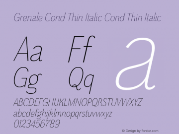 Grenale Cond Thin Italic