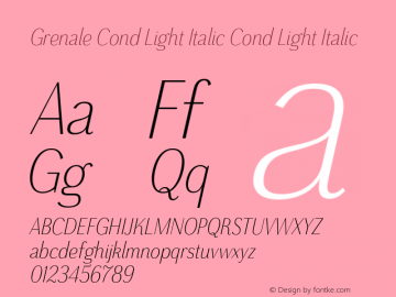 Grenale Cond Light Italic