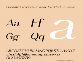 Grenale Ext Medium Italic