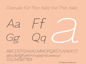 Grenale Ext Thin Italic