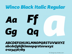 Winco Black Italic