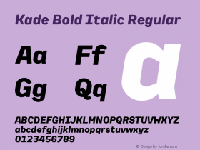 Kade Bold Italic