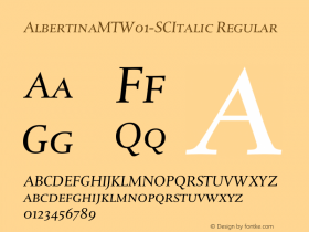 AlbertinaMT-SCItalic