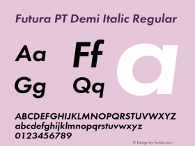 Futura PT Demi Italic