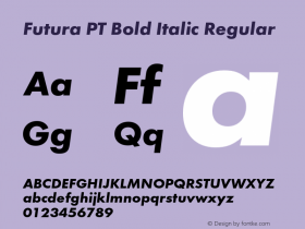 Futura PT Bold Italic