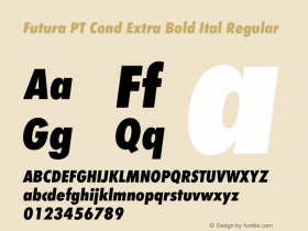 Futura PT Cond Extra Bold Ital