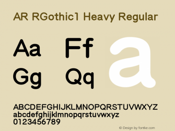 AR RGothic1 Heavy