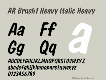 AR Brush1 Heavy Italic