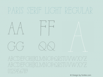 Paris Serif Light