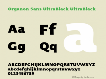 Organon Sans UltraBlack