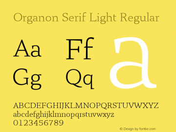 Organon Serif Light