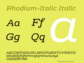 Rhodium-Italic