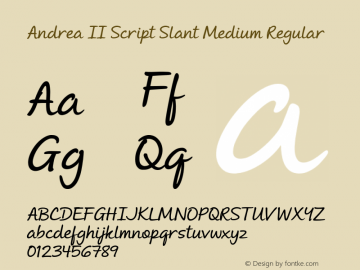 Andrea II Script Slant Medium