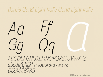 Barcis Cond Light Italic