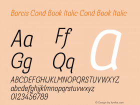Barcis Cond Book Italic