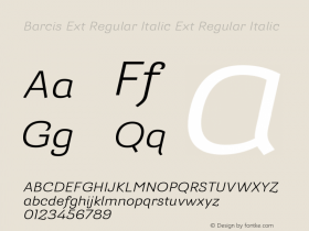 Barcis Ext Regular Italic