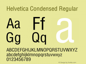 Helvetica Condensed