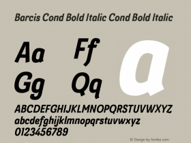 Barcis Cond Bold Italic