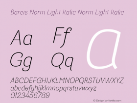 Barcis Norm Light Italic