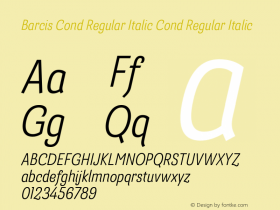 Barcis Cond Regular Italic