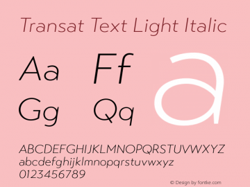 Transat Text Light
