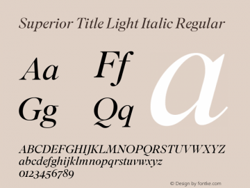 Superior Title Light Italic
