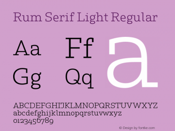 Rum Serif Light