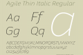 Agile Thin Italic