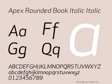 Apex Rounded Book Italic