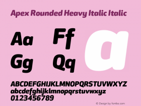 Apex Rounded Heavy Italic