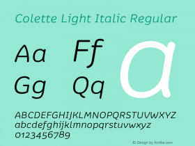 Colette Light Italic