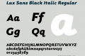 Lux Sans Black Italic