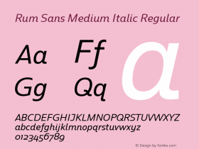 Rum Sans Medium Italic
