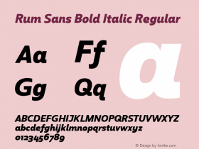 Rum Sans Bold Italic