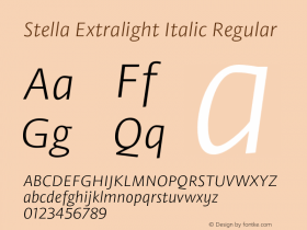 Stella Extralight Italic
